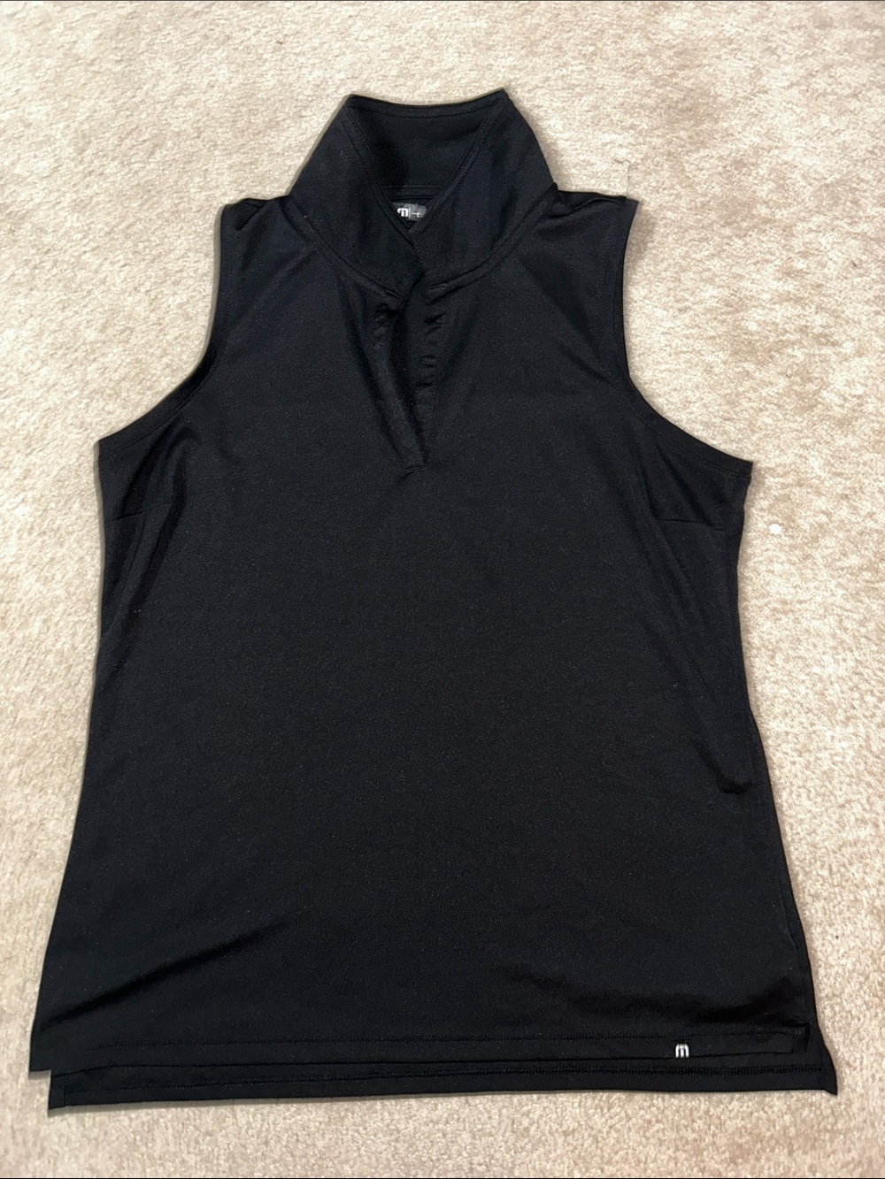 Travis Mathew Black Sleeveless Polo Tank